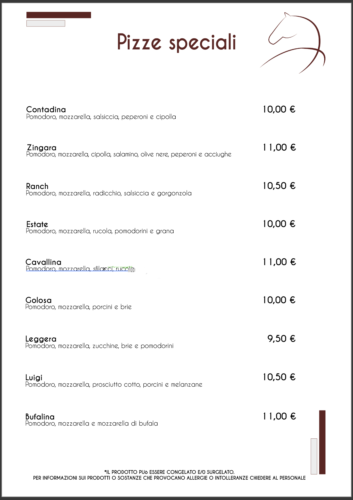 pizze specialii